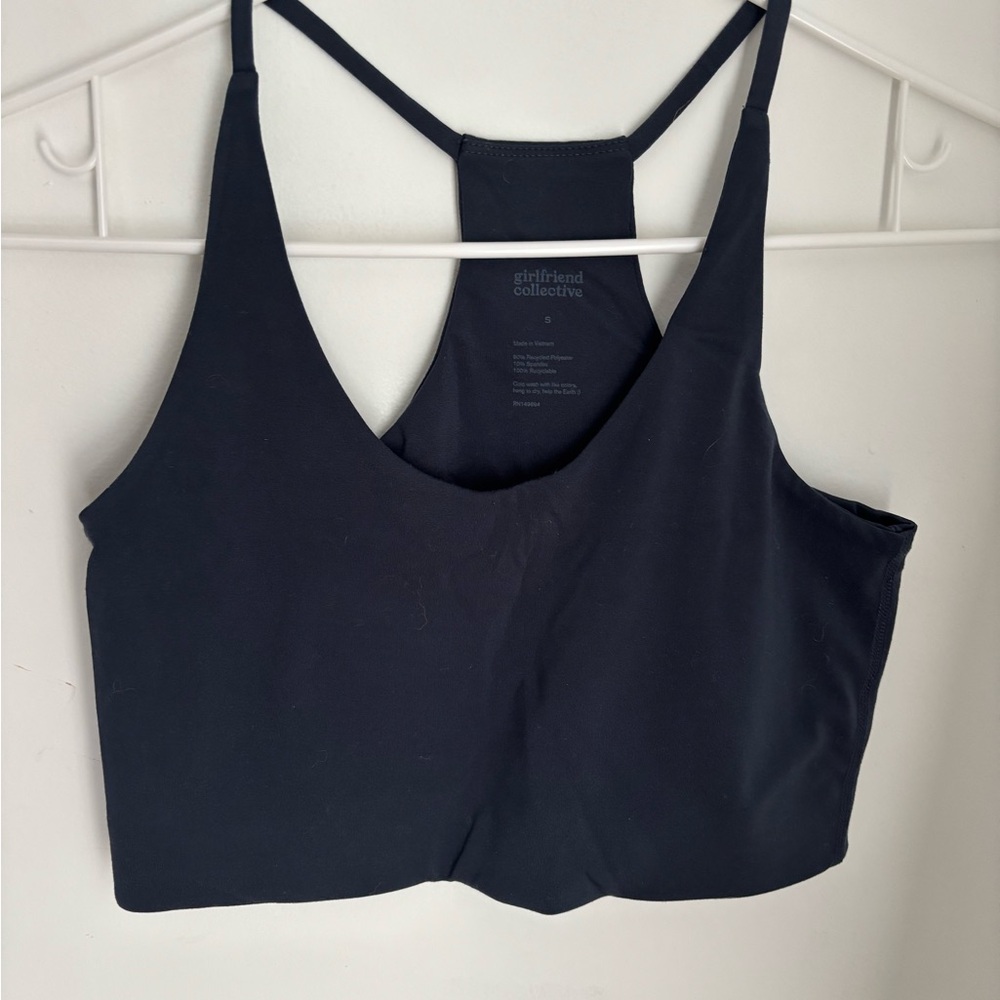 Girlfriend Collective Midnight Float Cleo Halter Bra